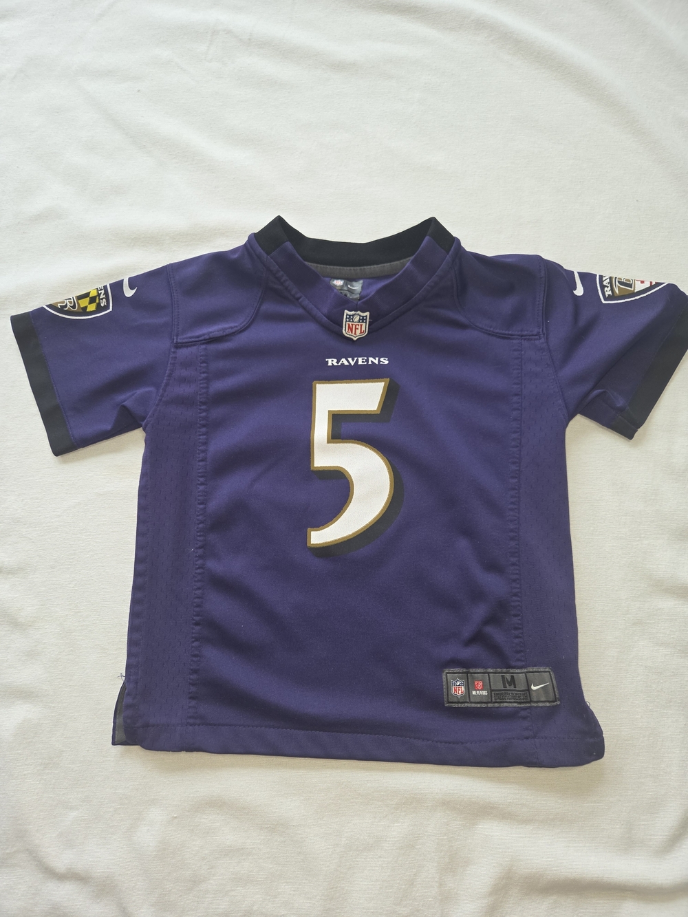 Nike Baltimore Ravens Purple Kids Jersey Shirt - #5